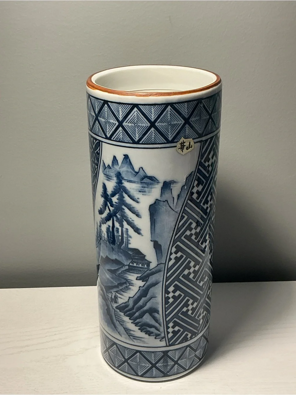 Vintage Japanese Arita Style Umbrella Stand